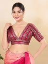 Gota Work Plunging V Designer Blouse