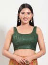 Sequence Zig Zah Thread Round Neck Blouise