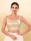 Vamas Shimmer Round Neck Thin Strap Blouse