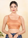 Vamas Shimmer Round Neck Thin Strap Blouse