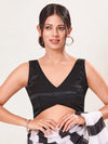 Gajji Silk Essential V Neck Sleeveless Blouse