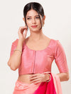 Vamas Mulbury Silk Round Neck Elbow Length Blouse