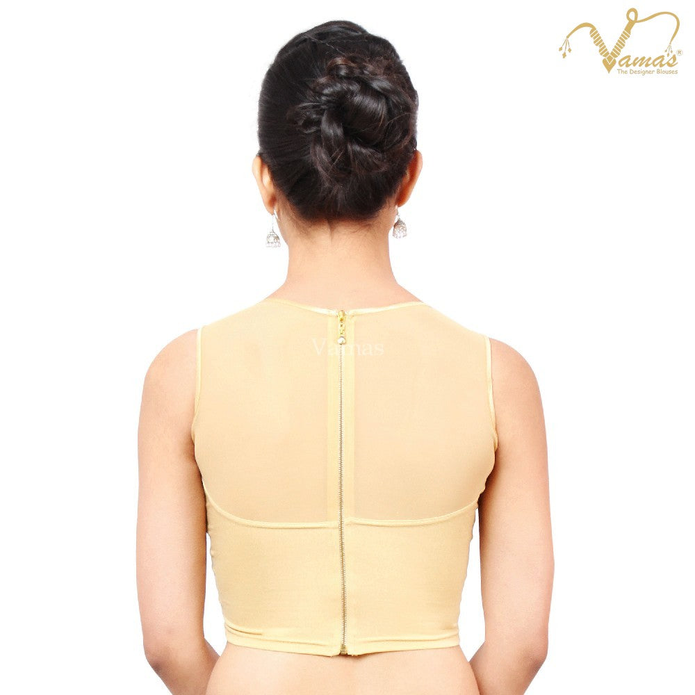Vamas Women's Shimmer Non-Padded Stretchable Sleeveless Saree Blouse ( A-35 )