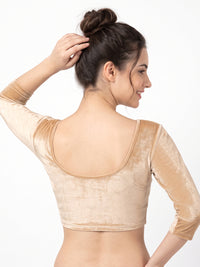 Vamas Velvet Stretchable Long Sleeve Blouse