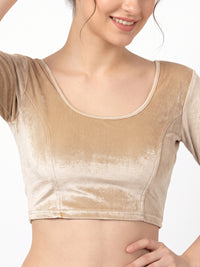 Vamas Velvet Stretchable Long Sleeve Blouse