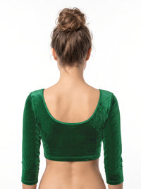 Vamas Velvet Stretchable Long Sleeve Blouse