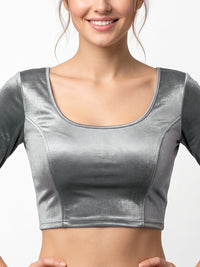 Vamas Velvet Stretchable Long Sleeve Blouse