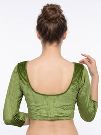 Vamas Velvet Stretchable Long Sleeve Blouse