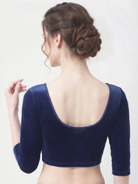 Vamas Velvet Stretchable Long Sleeve Blouse