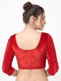 Vamas Velvet Stretchable Long Sleeve Blouse
