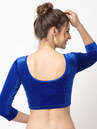 Vamas Velvet Stretchable Long Sleeve Blouse