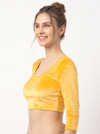 Vamas Velvet Stretchable Long Sleeve Blouse