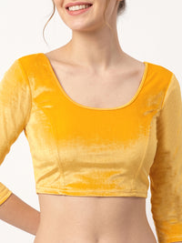Vamas Velvet Stretchable Long Sleeve Blouse