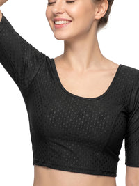 Vamas Dobby Stretchable Readymade Blouse