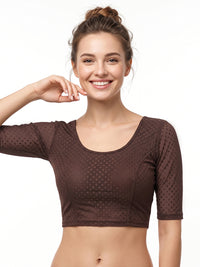 Vamas Dobby Stretchable Readymade Blouse