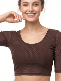 Vamas Dobby Stretchable Readymade Blouse