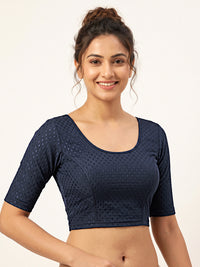 Vamas Dobby Stretchable Readymade Blouse