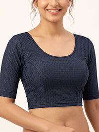 Vamas Dobby Stretchable Readymade Blouse