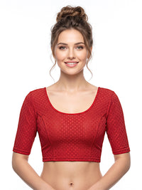 Vamas Dobby Stretchable Readymade Blouse
