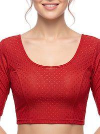 Vamas Dobby Stretchable Readymade Blouse