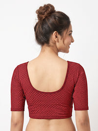 Vamas Dobby Stretchable Readymade Blouse