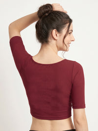 Vamas Ribbed Stretchable Readymade Blouse