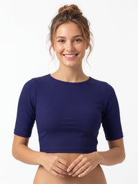 Vamas Ribbed Stretchable Readymade Blouse