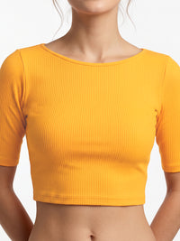 Vamas Ribbed Stretchable Readymade Blouse