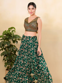 Multi Sequence Embroidery Zigzag Pattern Placement Blouse