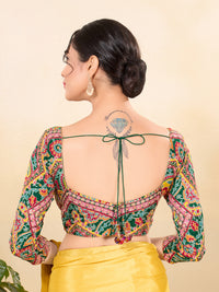 Georgette Embroidery Three Quarter Sleeves Blouse