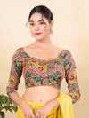 Georgette Embroidery Three Quarter Sleeves Blouse