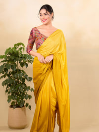 Georgette Embroidery Three Quarter Sleeves Blouse