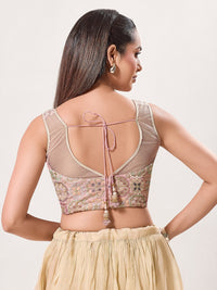 Designer Net Pattern Threadwork Embroidery Blouse