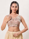 Designer Net Pattern Threadwork Embroidery Blouse