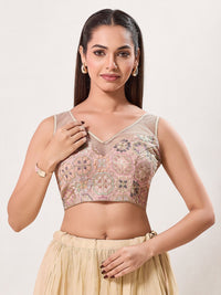 Designer Net Pattern Threadwork Embroidery Blouse