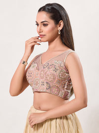 Designer Net Pattern Threadwork Embroidery Blouse