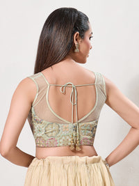 Designer Net Pattern Threadwork Embroidery Blouse