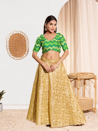 Zig Zag Paan Neck Embroidered Blouse