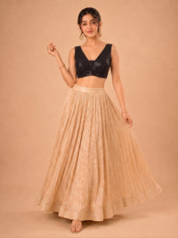 Partywear Sequence Work Sleeveless Yoke Blouse