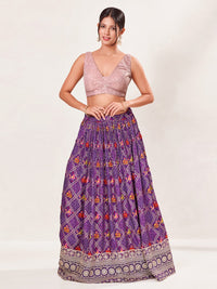 Partywear Sequence Work Sleeveless Yoke Blouse