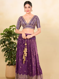 Gota Work Plunging V Designer Blouse