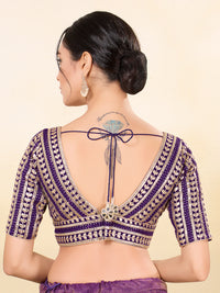 Gota Work Plunging V Designer Blouse
