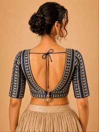 Gota Work Plunging V Designer Blouse