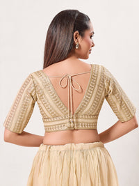 Gota Work Plunging V Designer Blouse