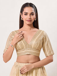 Gota Work Plunging V Designer Blouse