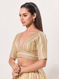 Gota Work Plunging V Designer Blouse