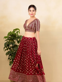 Gota Work Plunging V Designer Blouse