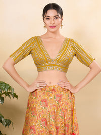 Gota Work Plunging V Designer Blouse