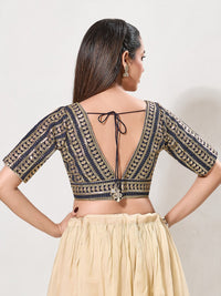 Gota Work Plunging V Designer Blouse