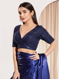 Party Wear Special Black V Neck Blouse